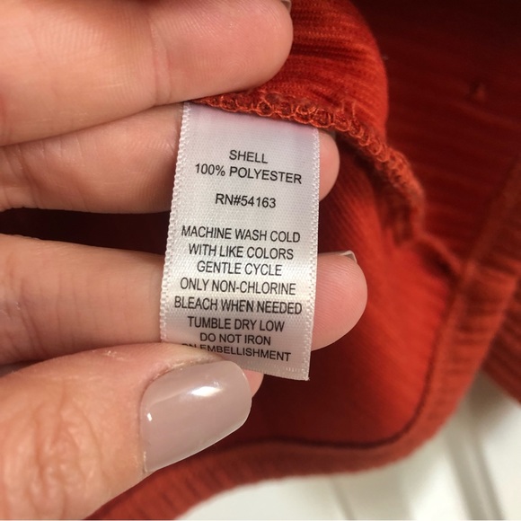 Marc New York rust structured long-sleeve blouse medium - Picture 5 of 6